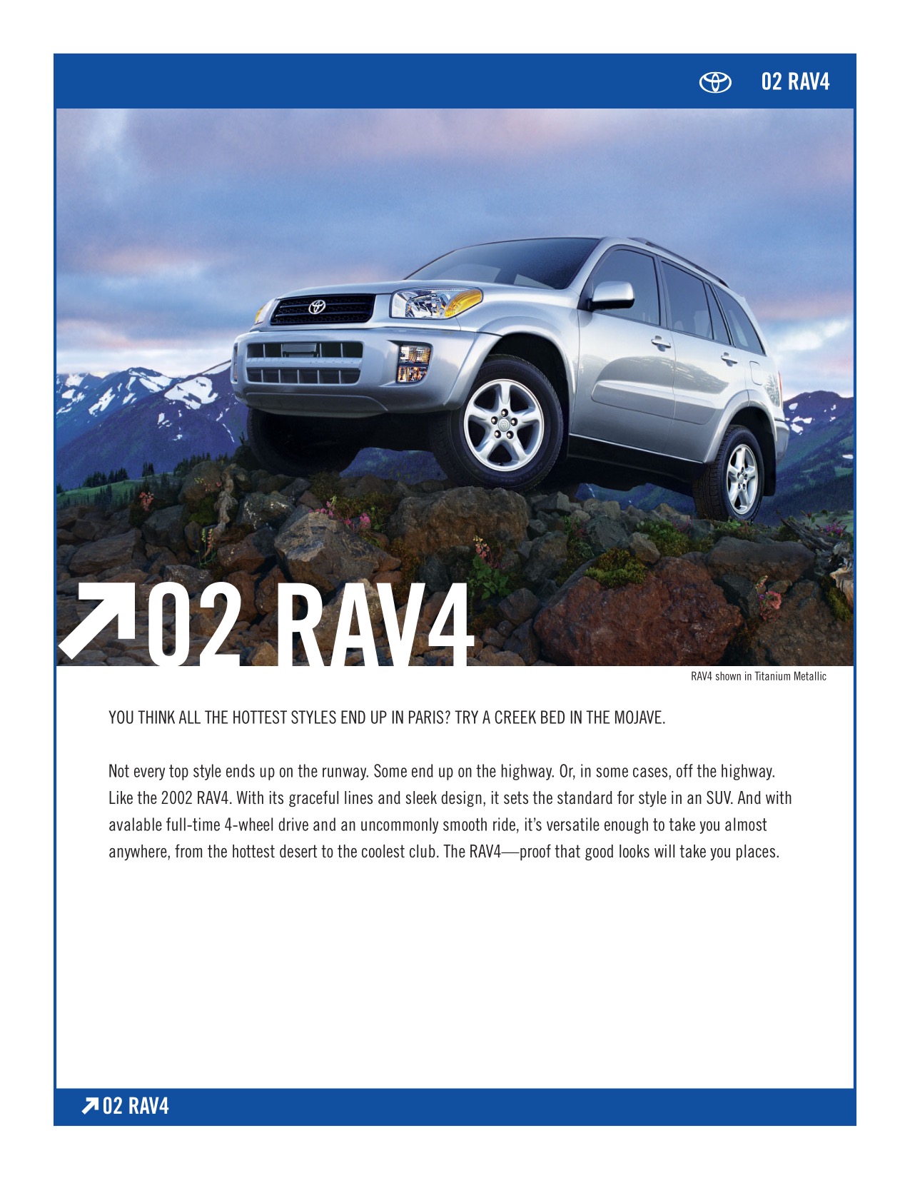 2002 Toyota RAV4 Brochure Page 2